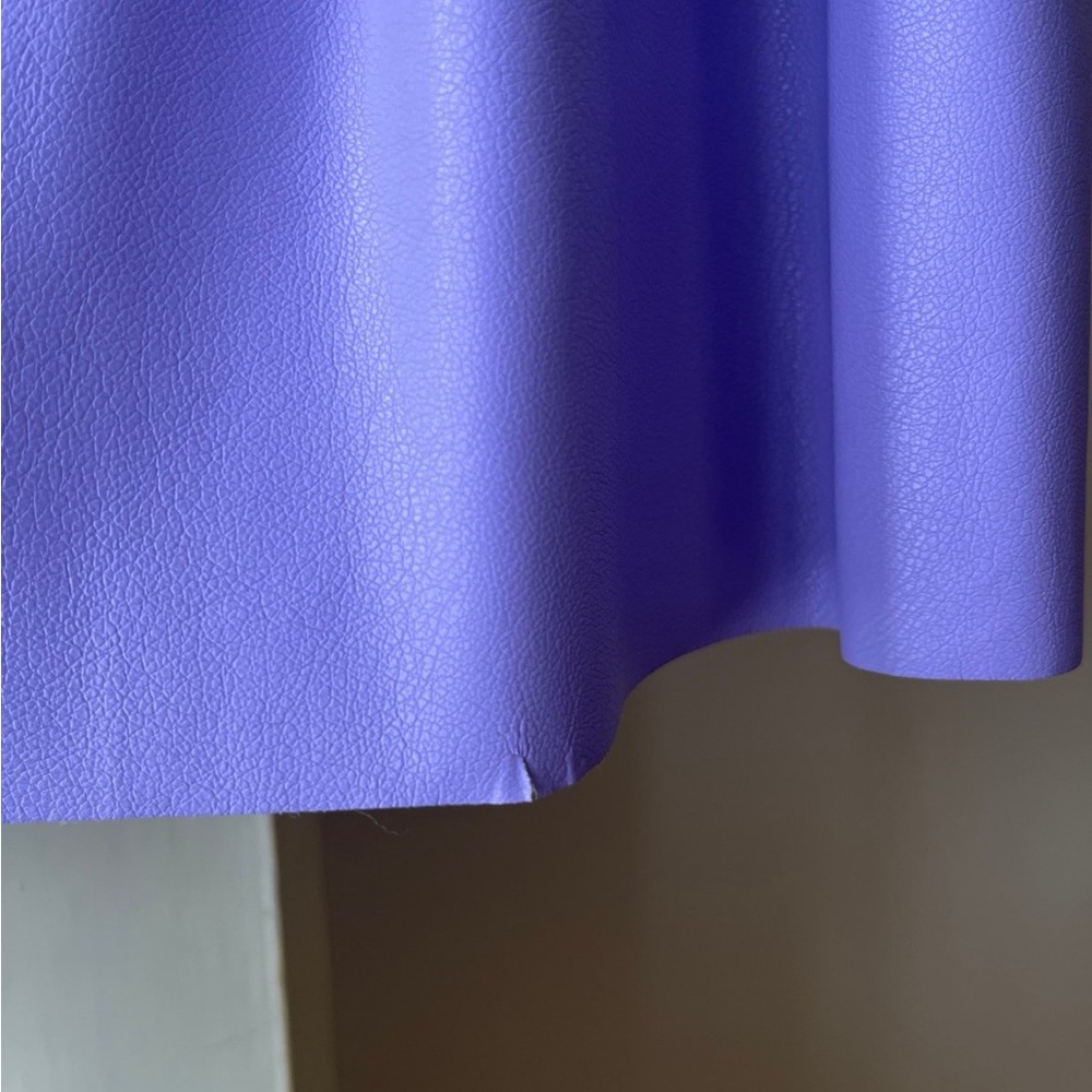 Purple Faux Leather Skirt Ruffle Layered - Picture 6 of 6